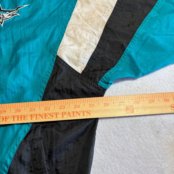 Vintage Starter Florida Marlins MLB Windbreaker Jacket Teal Black Mens L Miami - Picture 5 of 8